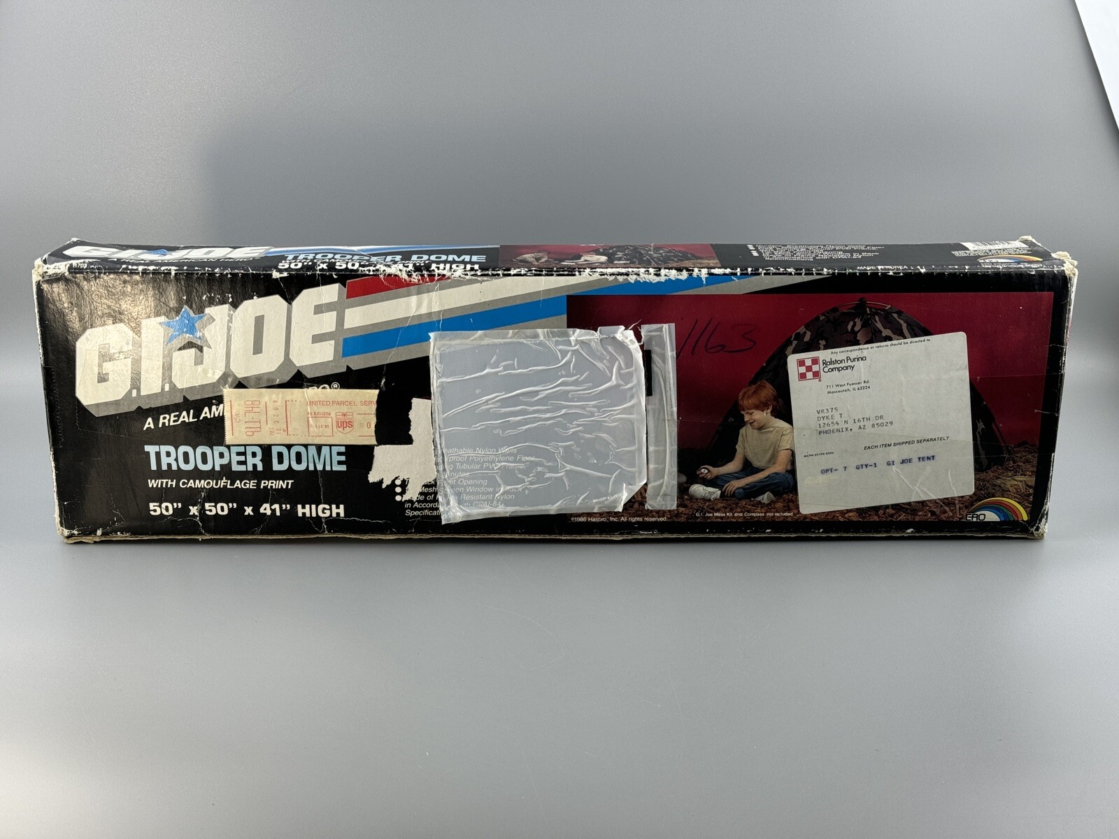 1986 ERO Hasbro G.I. Joe “Trooper Dome” Camo Play Tent - Incomplete! Read Descri