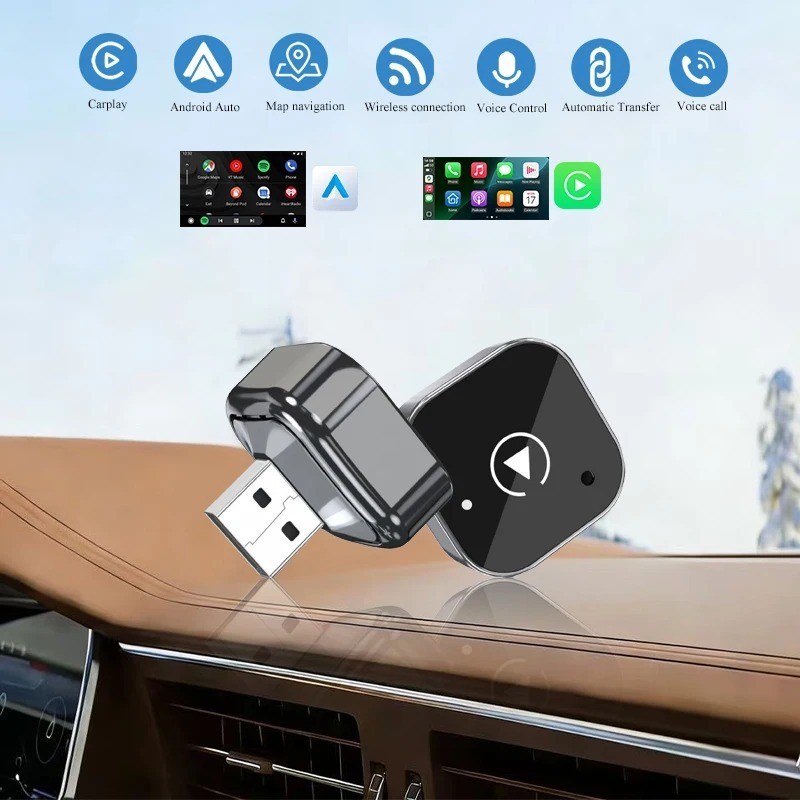 2025 USB Wireless CarPlay Adapter For iPhone Apple Wireless Dongle Plug ＆ Play