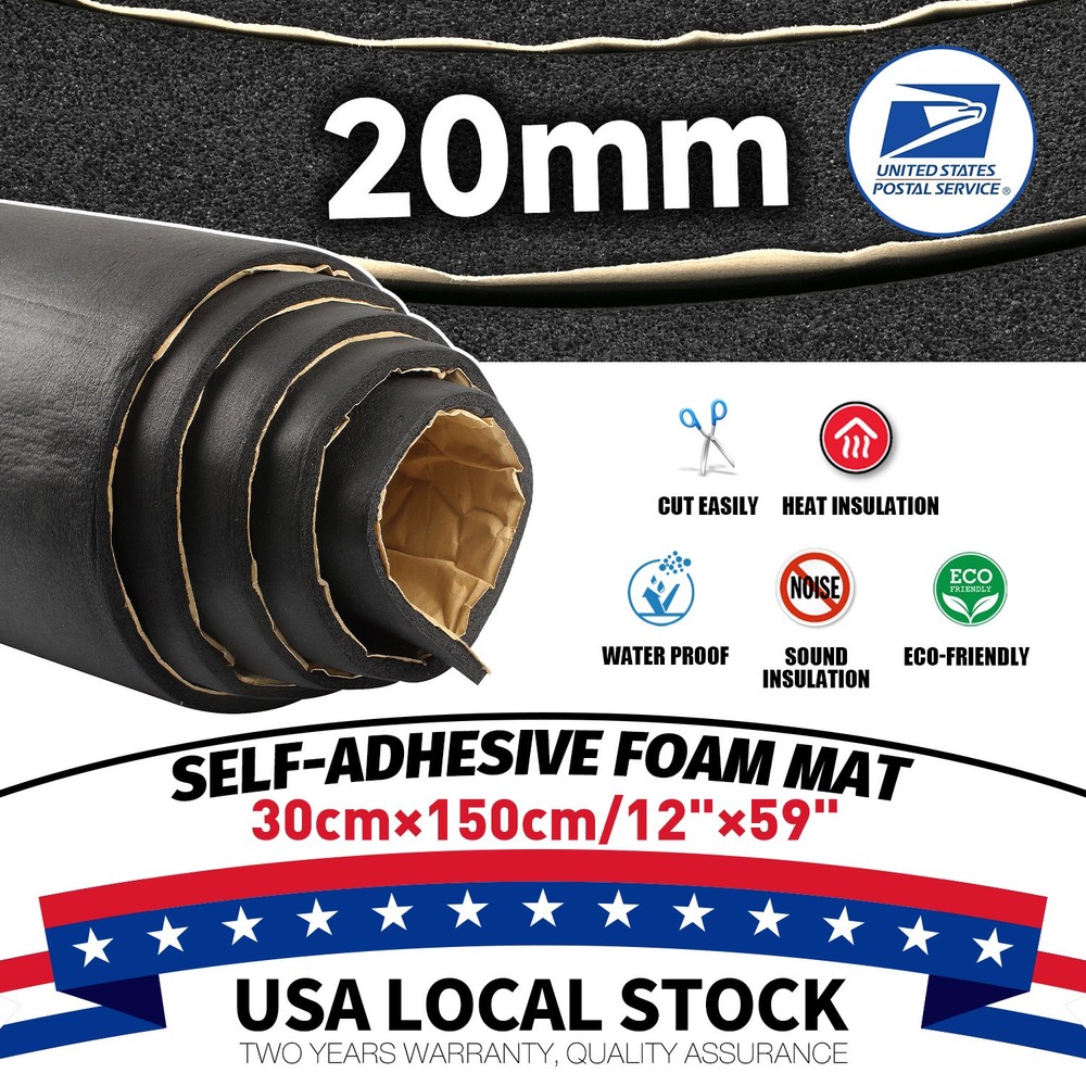59"x12" Multi-Function Closed Cell EPDM Sponge Foam Rubber Sheet Roll - 20MM