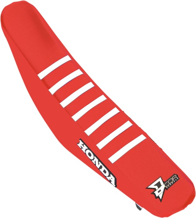 Dcor Ribbed Seat Cover Red/Red/White #30-10-501 for Honda CRF450R/CRF250R