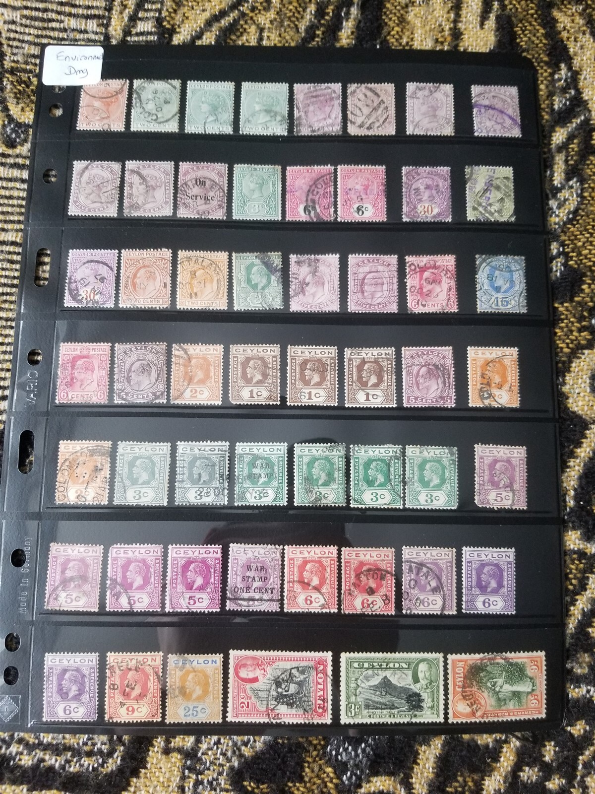 British Colonies - Ceylon Stamp Collection - Used - Classics - 2 Scans - G71