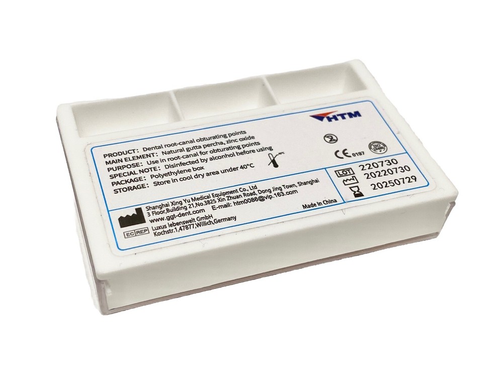 HTM Pro Taper Gutta Percha Points 60 pcs Box.