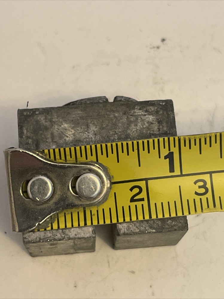 Antique solid all Metal letterpress PRINTING BLOCK stamp letter - e