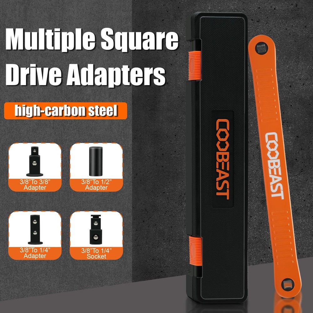 coobeast 3/8 inch offset extension wrench Impact Ready Socket Medium, Orange