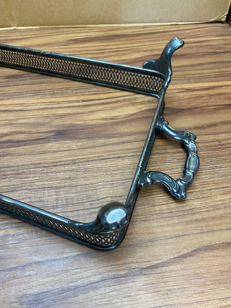 VTG Silver Plated Footed Rectangular Casserole Dish Holder Food Warmer Oneida