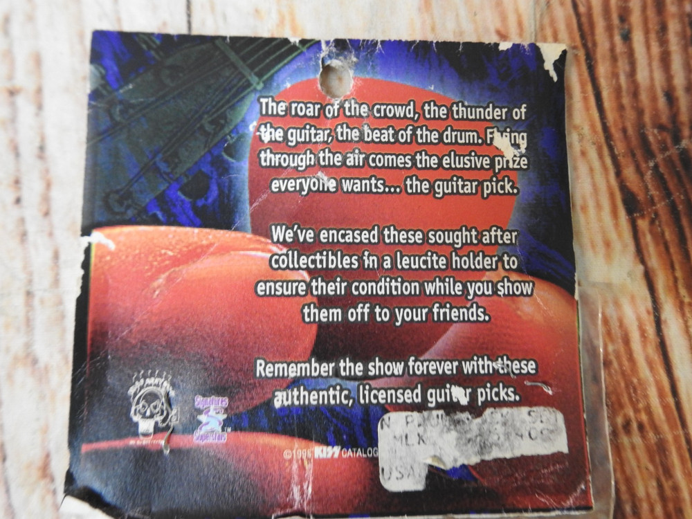 KISS Paul Stanley Signature Picks Purple Set NOS Lucite 1998 Psycho Circus Tour