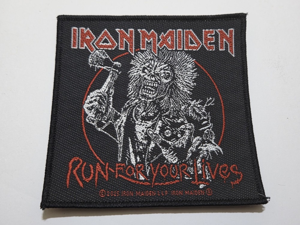 IRON MAIDEN RUN FOR YOUR LIVES WOVEN PATCH