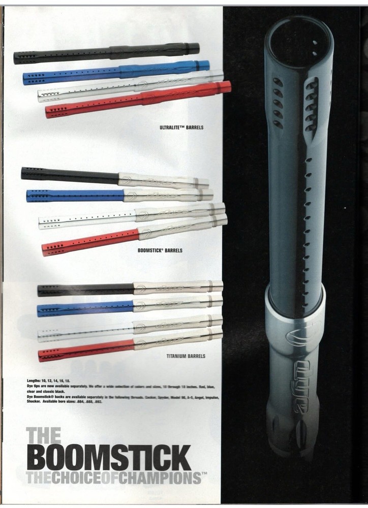 Unique 15” DYE Titanium Ti Boomstick Barrel - Autococker Threads