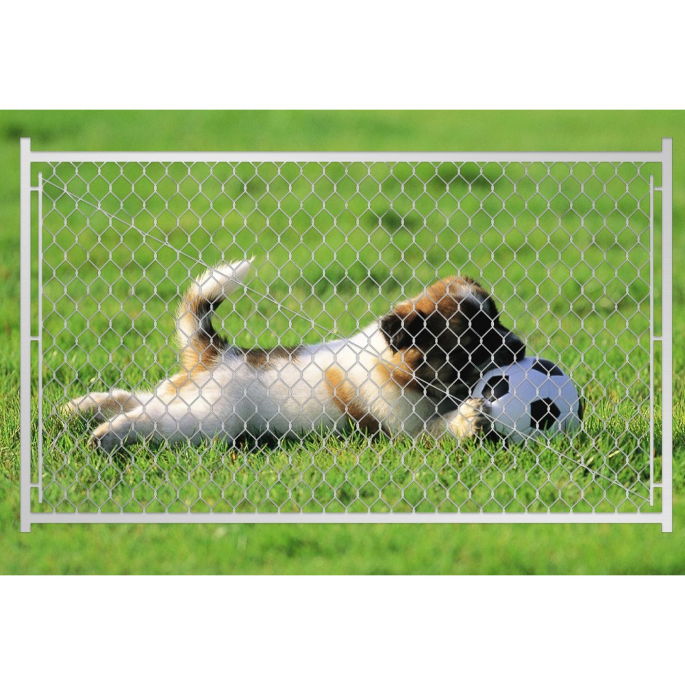 3.8'H Adjustable Chain Link Walk Gate Kit - Round Corner Frame Fit-Right