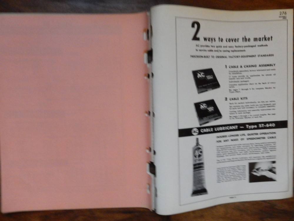 1955 AC Cable & Casing Specification Chart & Catalog 276 Weatherly Index