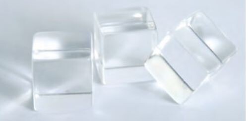 12pc 1" Clear Tumbled Acrylic Cubes