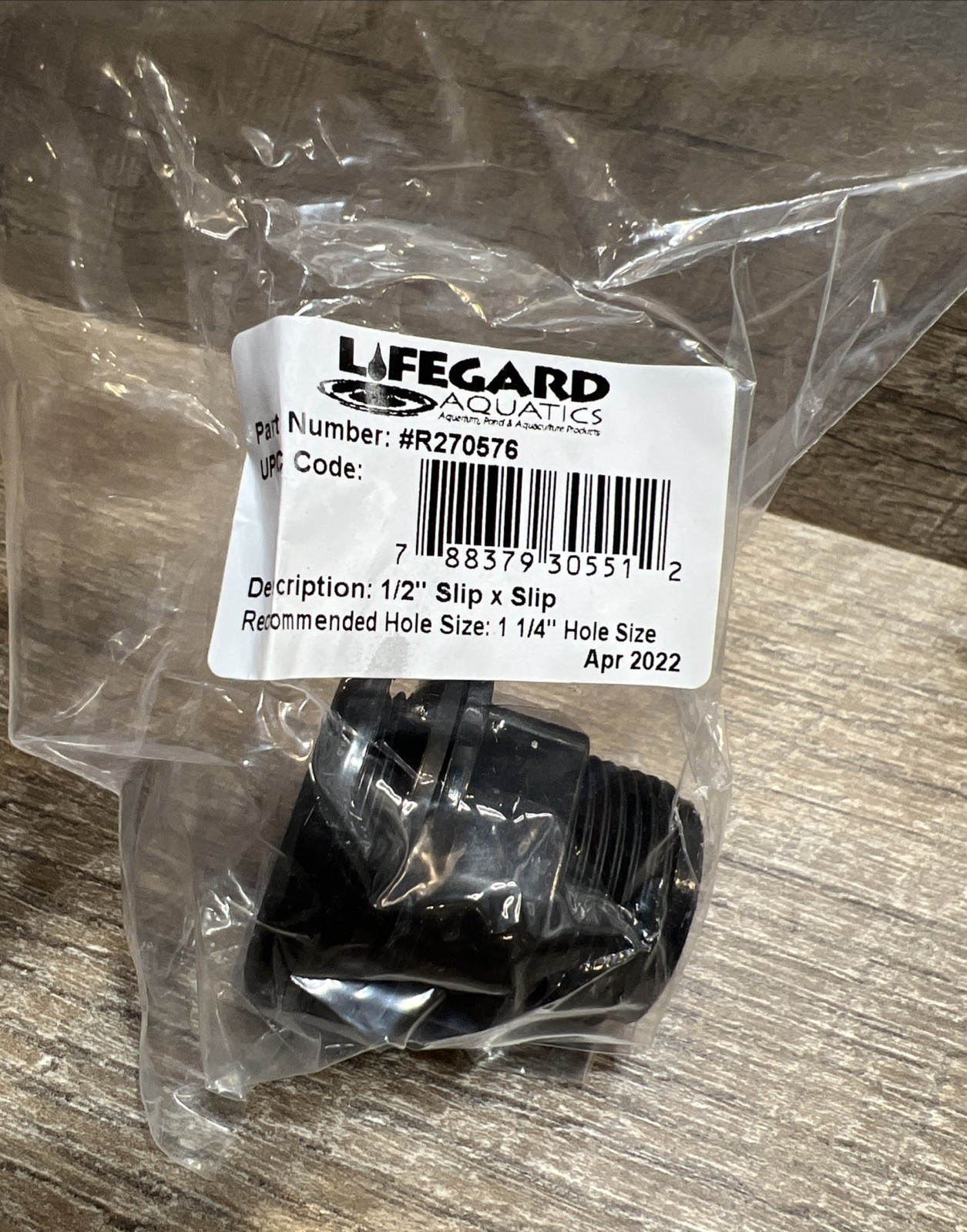 Lifegard Aquatics 1/2" Female Slip X Female Slip Bulkhead R270576 - Lot of 10