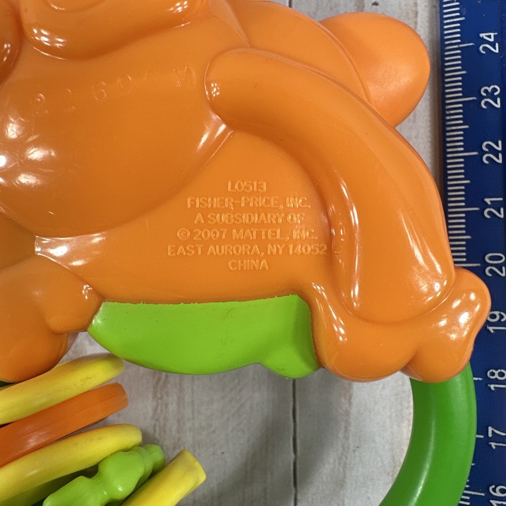 Fisher Price Rainforest Orange Monkey Teether Rattle, 2007