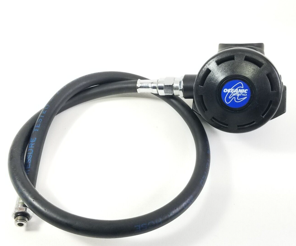 Oceanic Alpha Primary or Octo Second 2nd Stage Regulator Scuba Dive Black NICE!