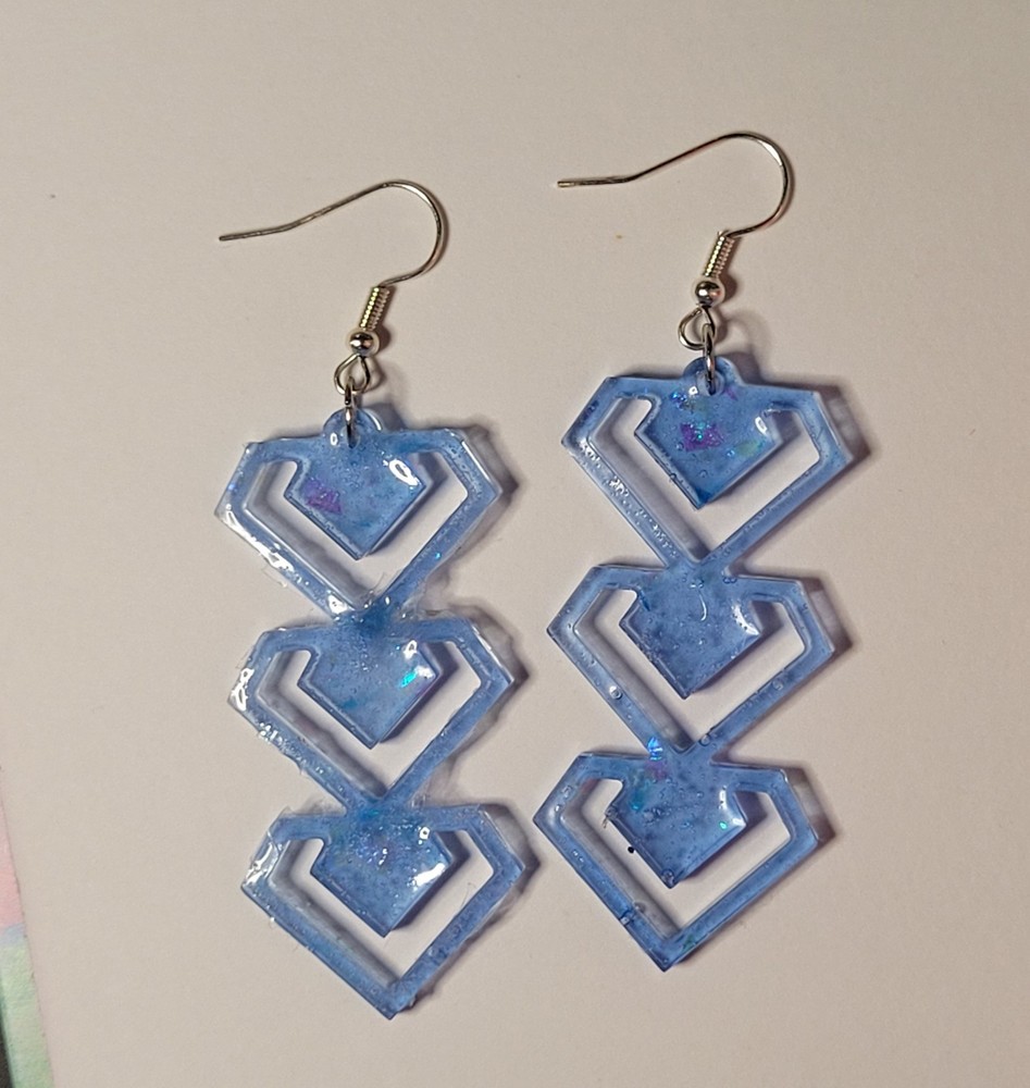 Blue Diamond Earrings
