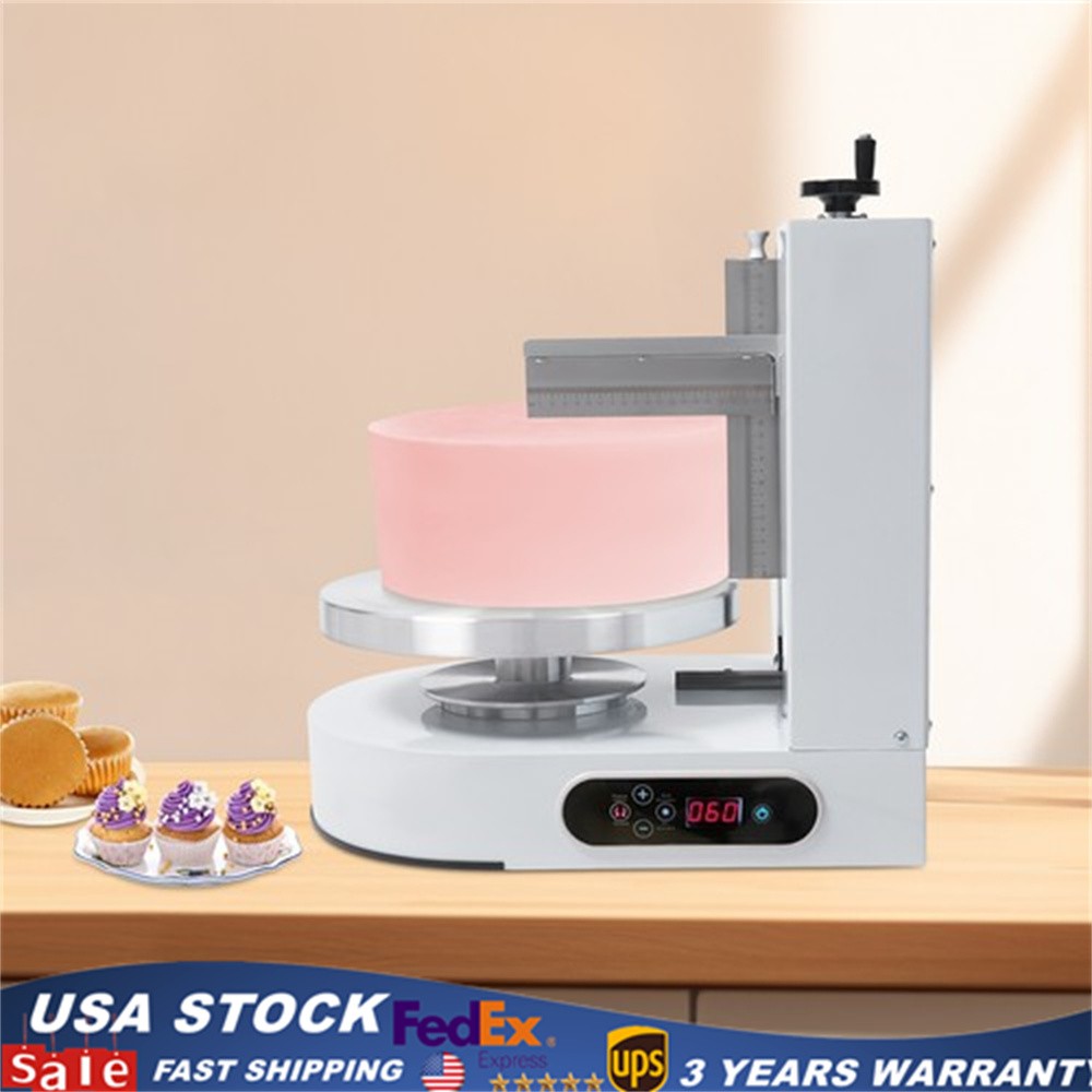 200W Decorating Machine 4-12in Auto Cake Icing Smoother Coating Scraping Machine