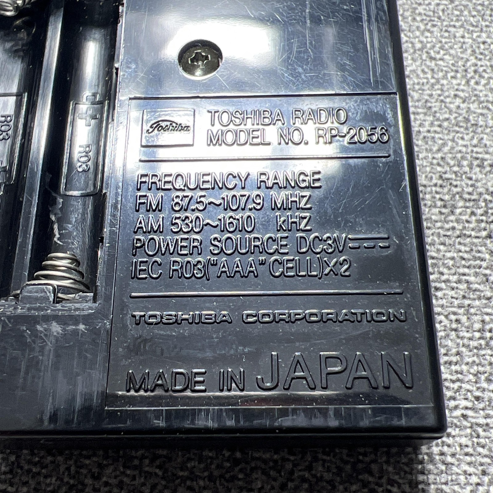 Vintage Toshiba RP-2056 AM/FM Stereo Pocket Radio Red Digital Tuner Japan Tested