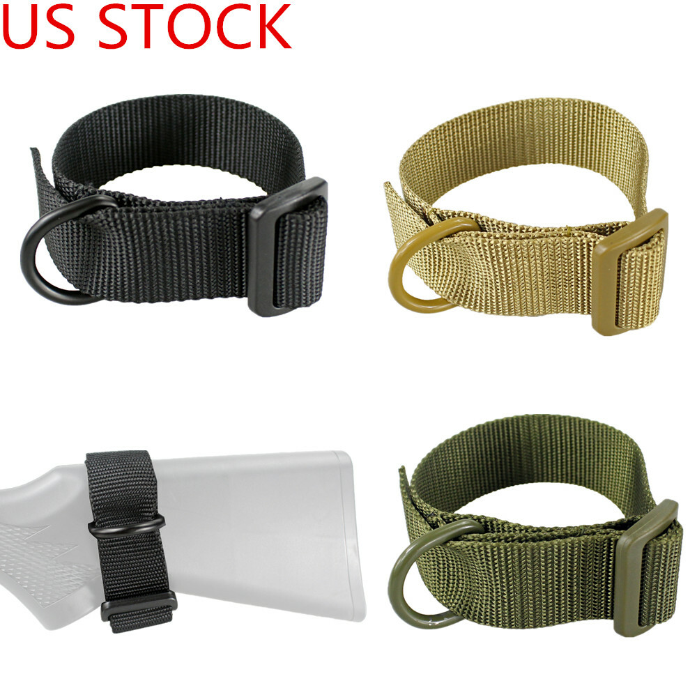 Tactical Universal D Ring Sling Point Adapter Rifle Buttstock Loop Strap Airsoft
