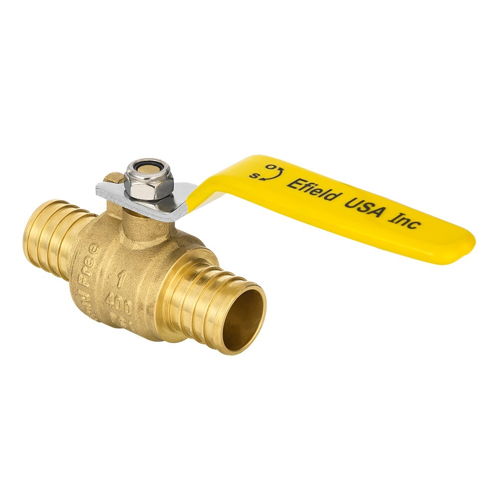 EFIELD 10 PCS 1-INCH CRIMP PEX FULL PORT SHUT OFF BALL VALVE , LEAD FREE