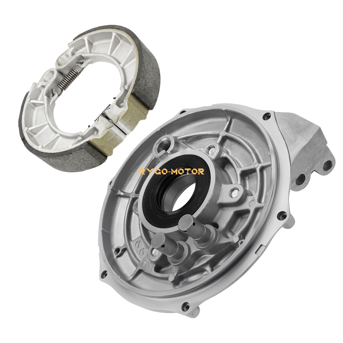 Rear Brake Drum Hub Plate Cover Shoes Bearing Seals Assy for Honda Rancher 420