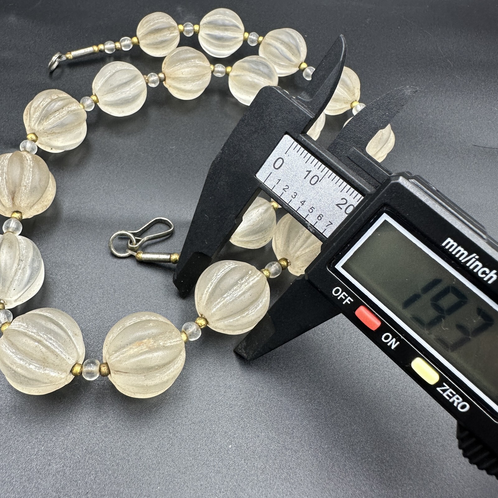 Himalayan Regions Old Crystals Beads Carving Necklace