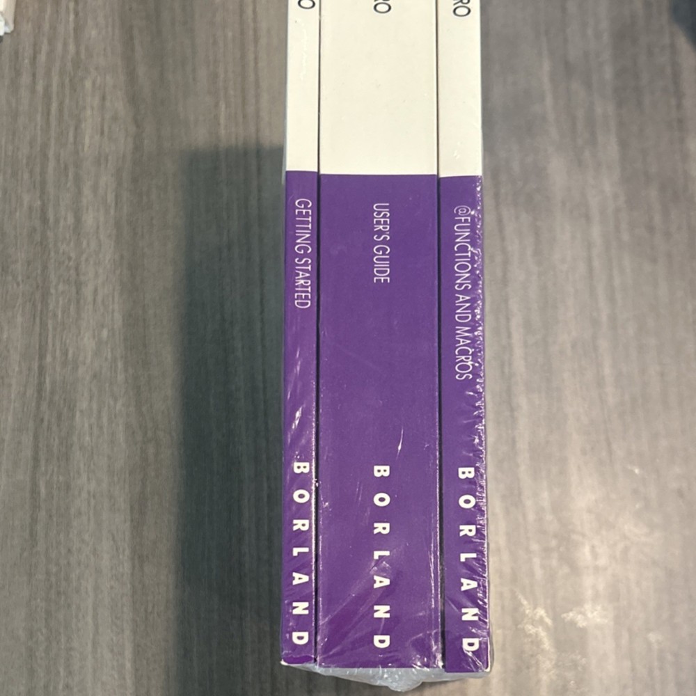 Borland Quattro Pro Manuals - User's Guide, Getting Started, Functions, Macros