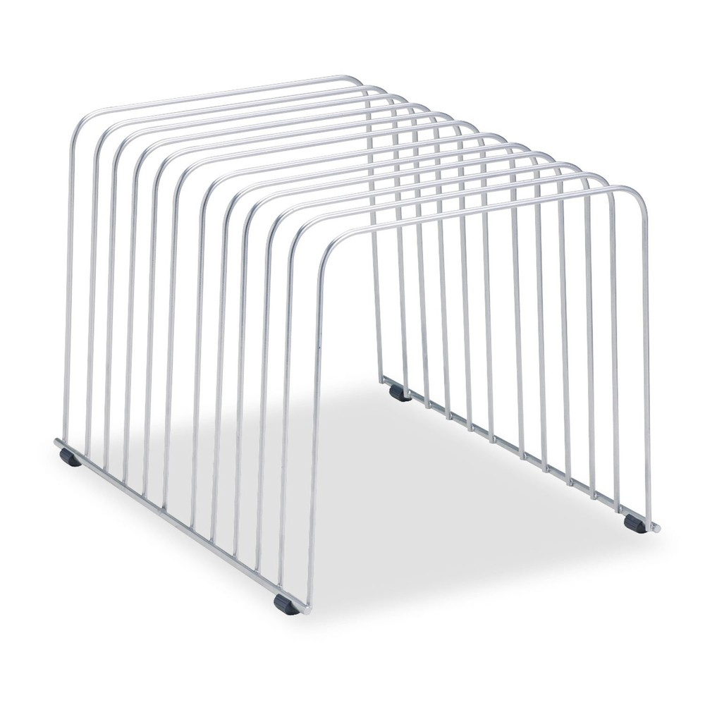 Desktop Organizer, 11 Sections, Wire, Silver