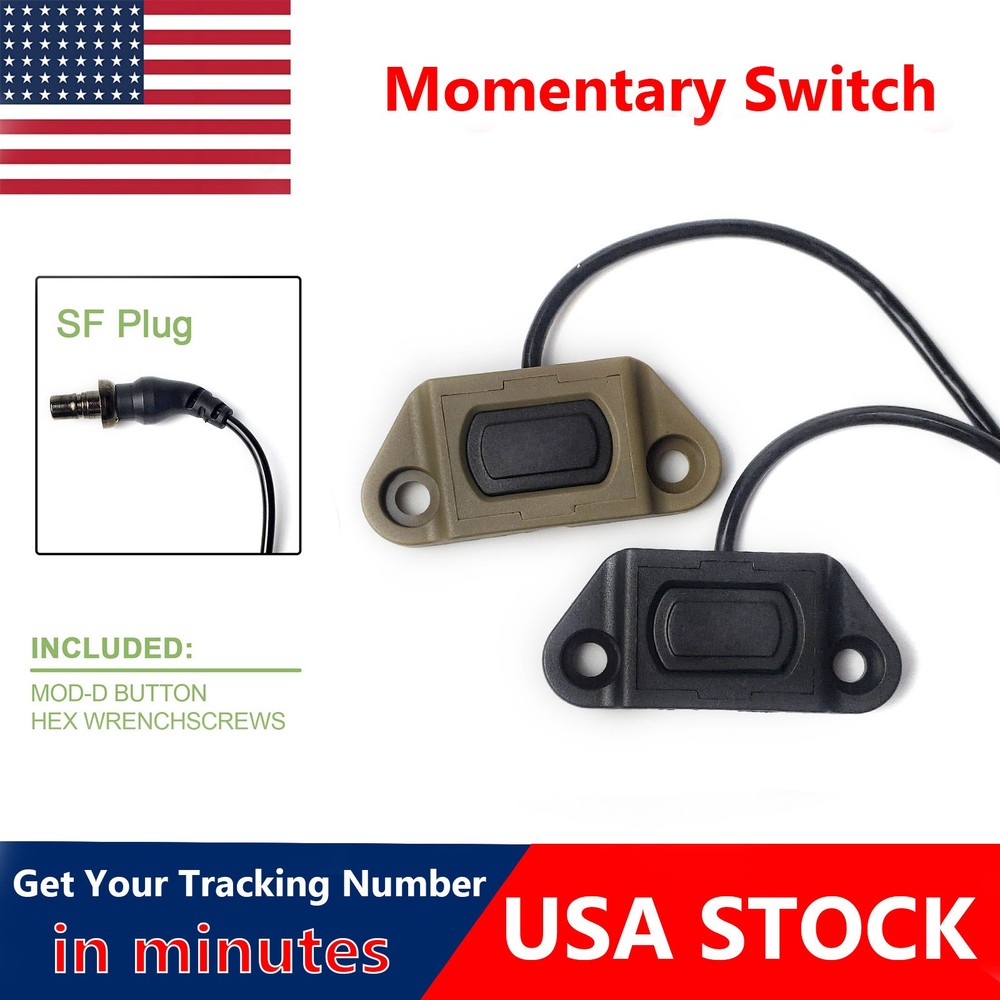 Tactical Mod Button Light Remote Switch For M300 M600 Fits Pic / Mlok Rail Mount