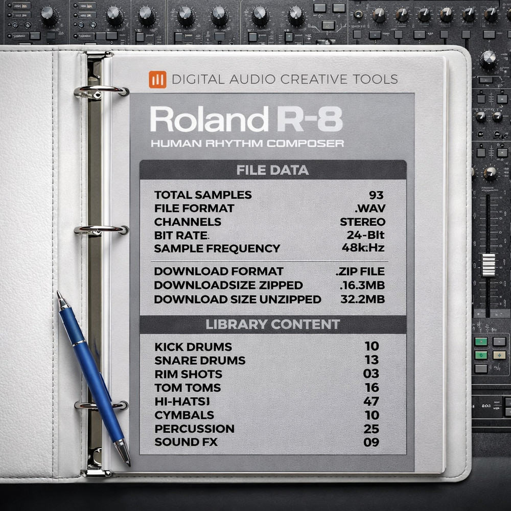 Roland R-8 Drum Machine Sample Library