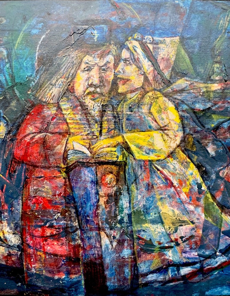 Original Russian Abstract Composition, Graphics, Postmodernism, Signed.