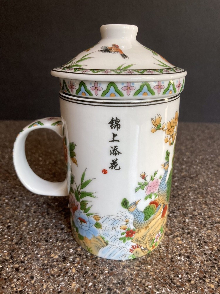 Ceramic Tea Infuser, Floral Pattern