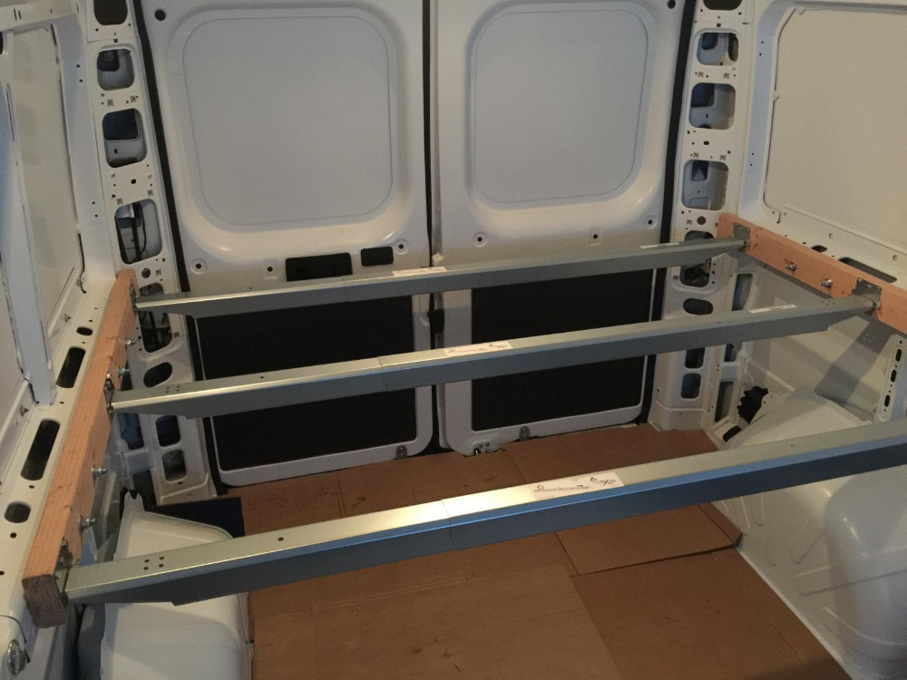 3x Beam Camper Van Full Bed Central Support Adjustable 55" to 79" Sleeper