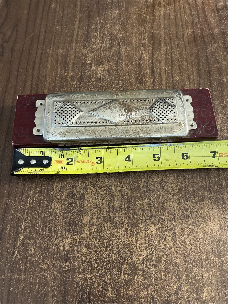 Vintage 7” hohner harmonica hammered reeds