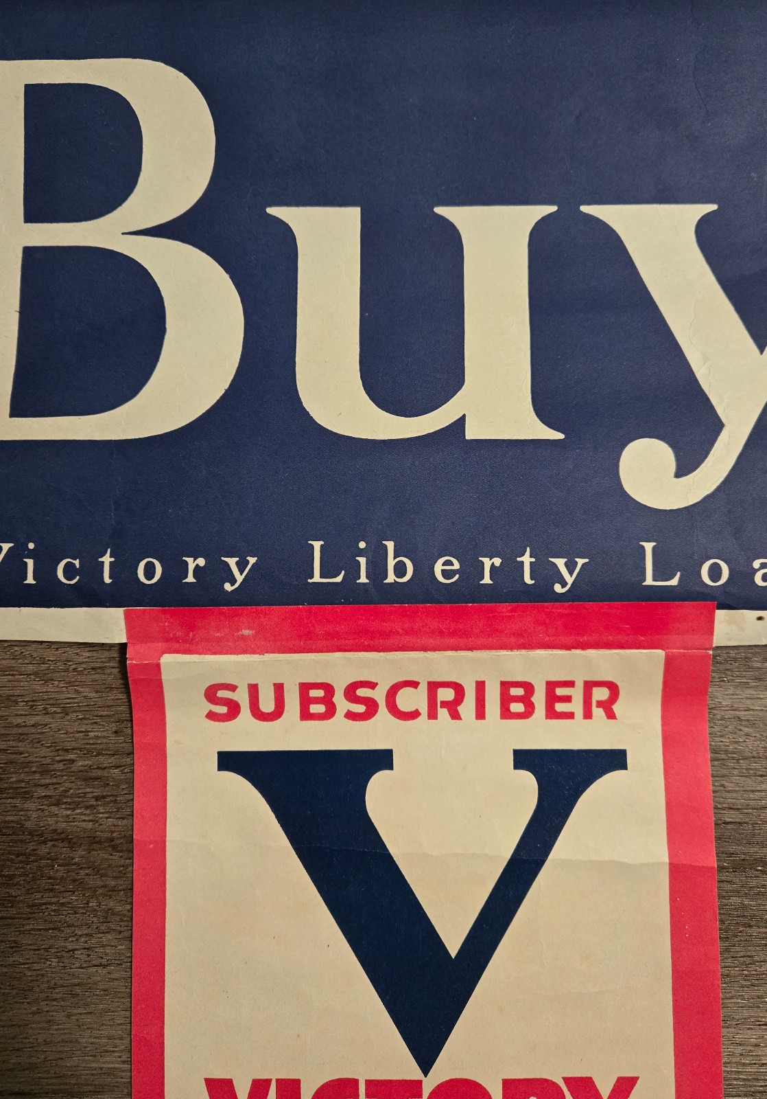 Original Victory Liberty Loan " Buy Buy Buy " WWI Poster 21" x 14" + Mini Poster