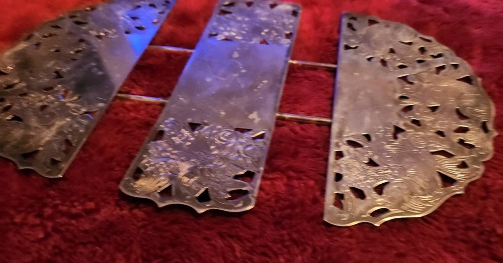 VTG Leonard Silverplate Adjustable Expanding Trivet Tableware Footed