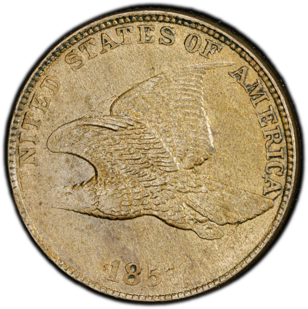 1857 Flying Eagle Cent PCGS AU58 Circulated Type Coin