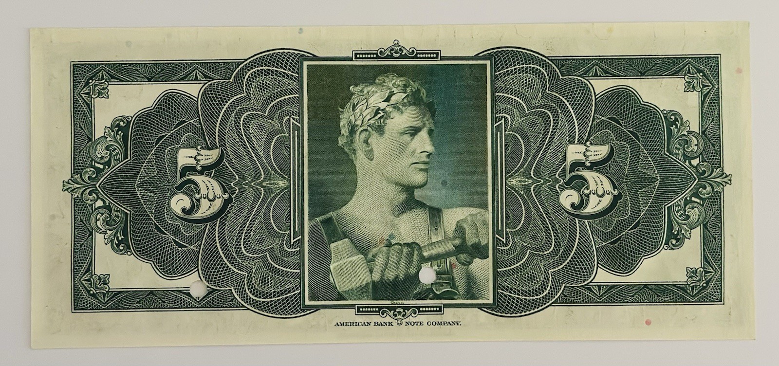 1934 $5 CITY OF DETROIT, MI. DEPRESSION SCRIPT EXTREMELY RARE SPECIMEN NOTE