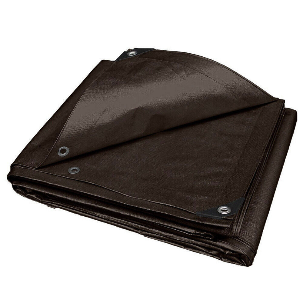 Heavy Duty Poly Tarp 5/10/12/16/20 Mil Waterproof Tarpaulin Cover w/ Grommets