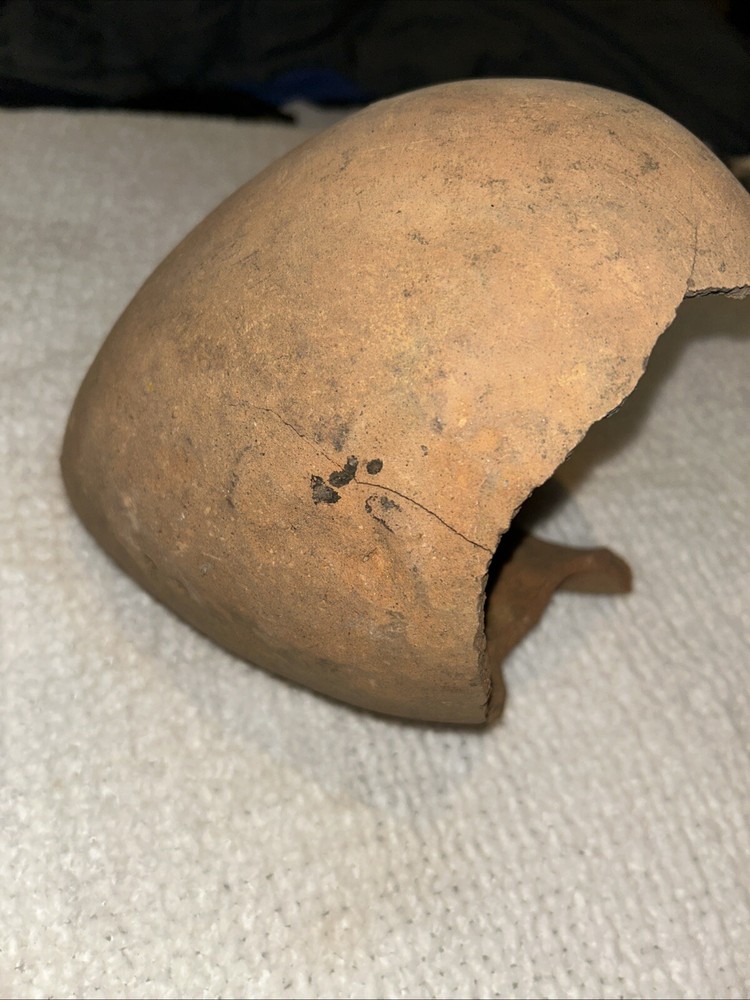 Broken Handmade Ceramic Mayan Shoe Vase 10”
