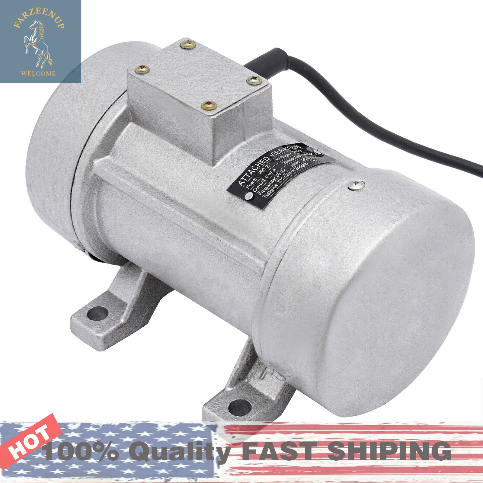 Electric Vibration Motor Concrete Vibrator Industrial Cement Concrete Shaker USA