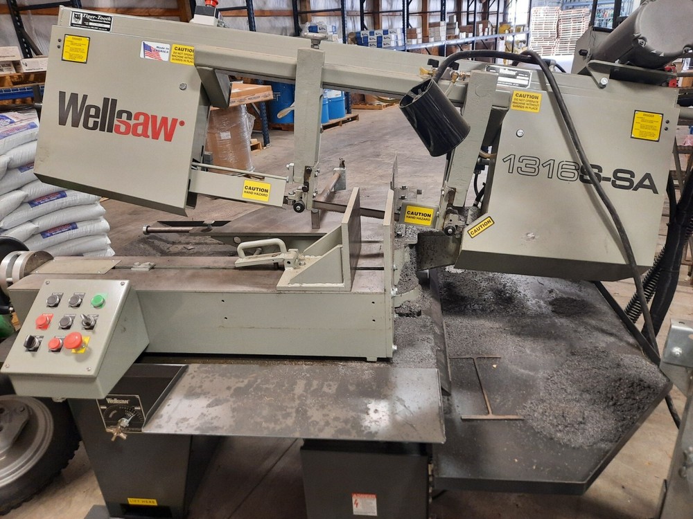 Wellsaw 1316S-SA bandsaw w/rollers
