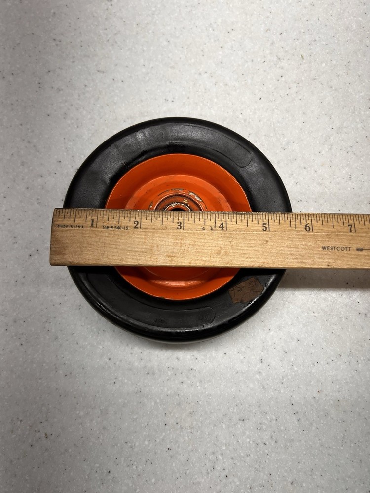 6” Solid Rubber Replacement Wheel Steel Hub Dolly Cart