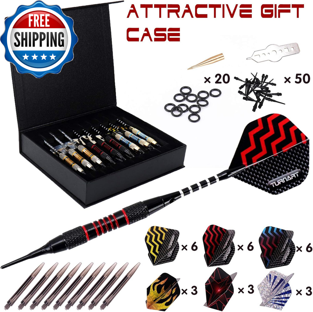 Darts Plastic Tip Professional Soft Tip Darts Set for Electronic Dartboard...