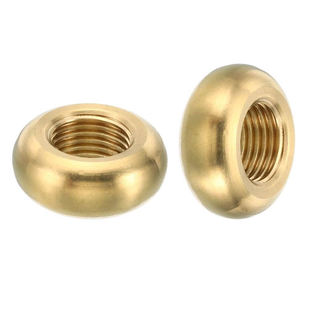 M10x1 Round Locknut 5pc Solid Brass Edge Flat Nut Thin Screw Lock Nut 19mmx8mm