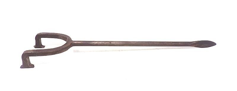BLACKSMITH-MADE COOPER'S FLAGGING TOOL -20 1/2" L. -FROM SET COOPER'S TOOLS (B