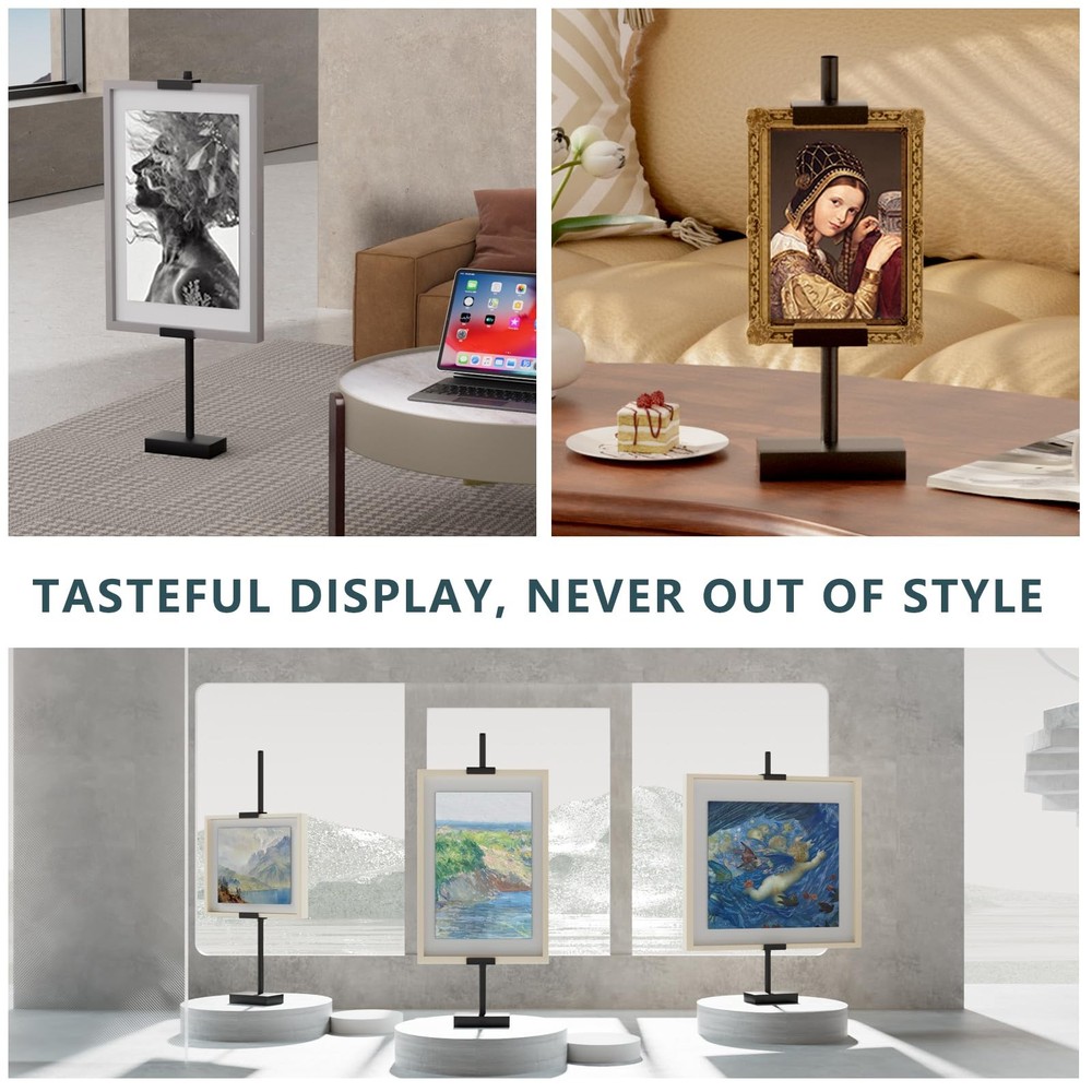 Tabletop Picture Frame Stand, Adjustable for Frames Up to 29" H, Frame Holder...