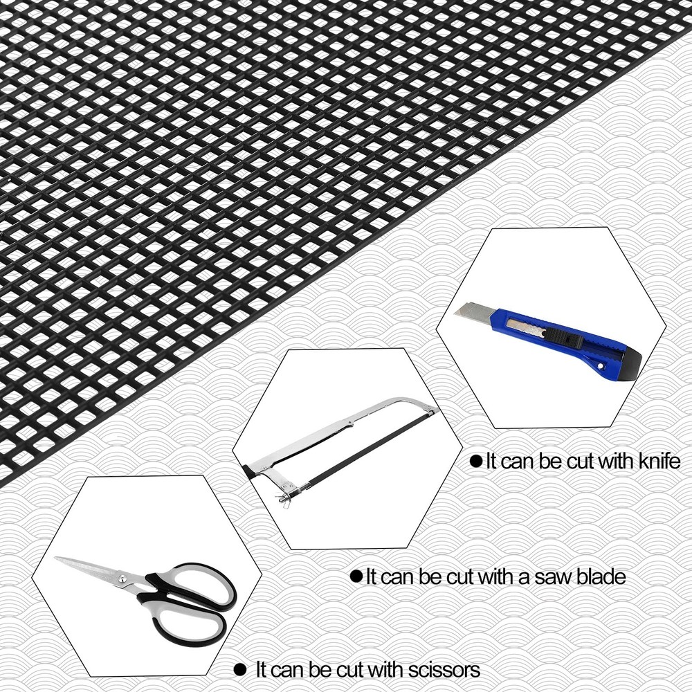 4 Pieces Plastic Mesh Sheets for Embroidery Black Mesh Fish Tank Divider Screen