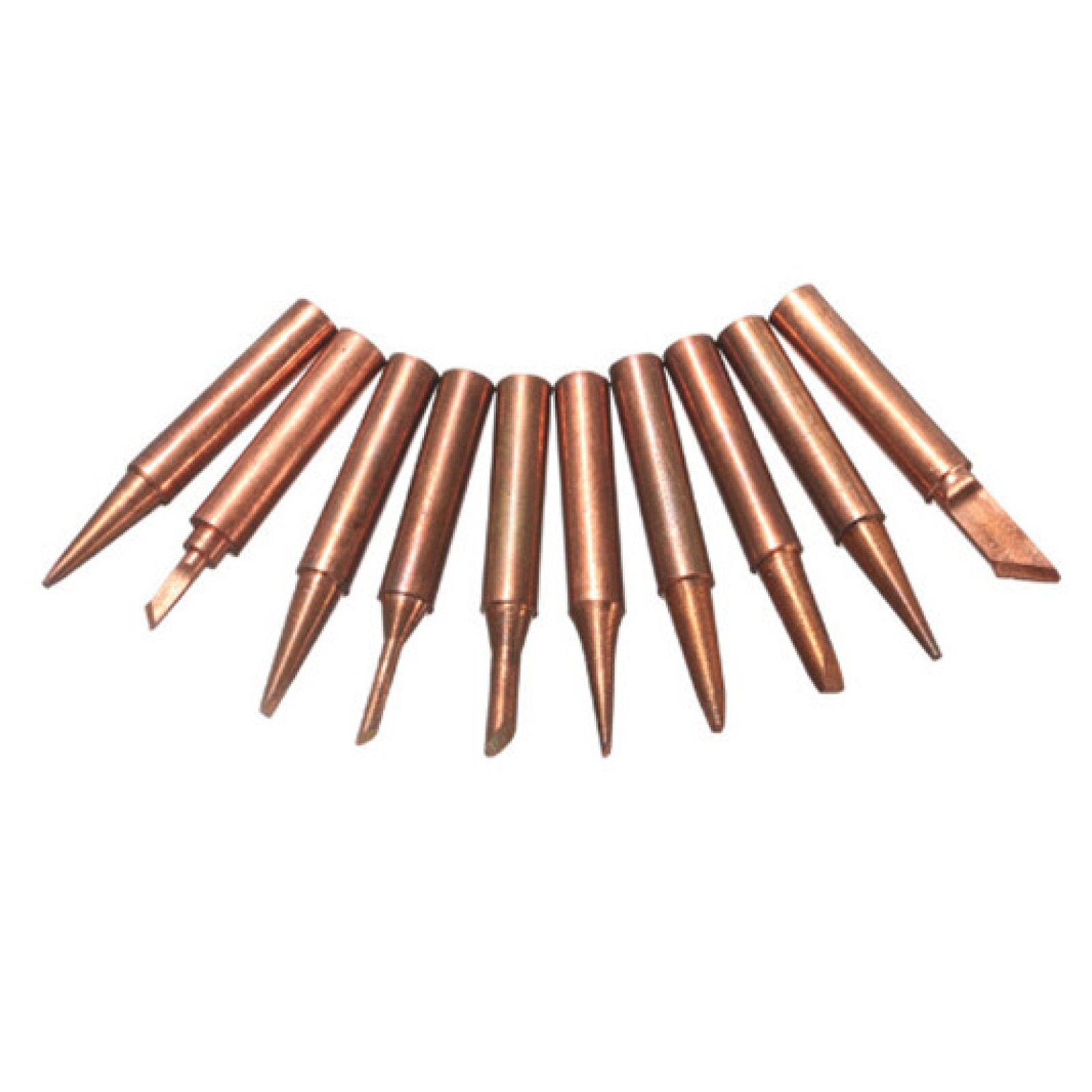 10Pcs 900M-T Soldering Tip Pure Copper Tip Electric Iron Head Series Solder Tool