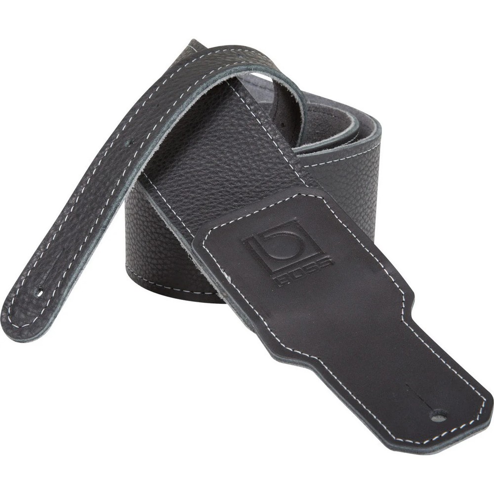 Boss BSL-30-BLK 3" Black Leather Instrument Strap