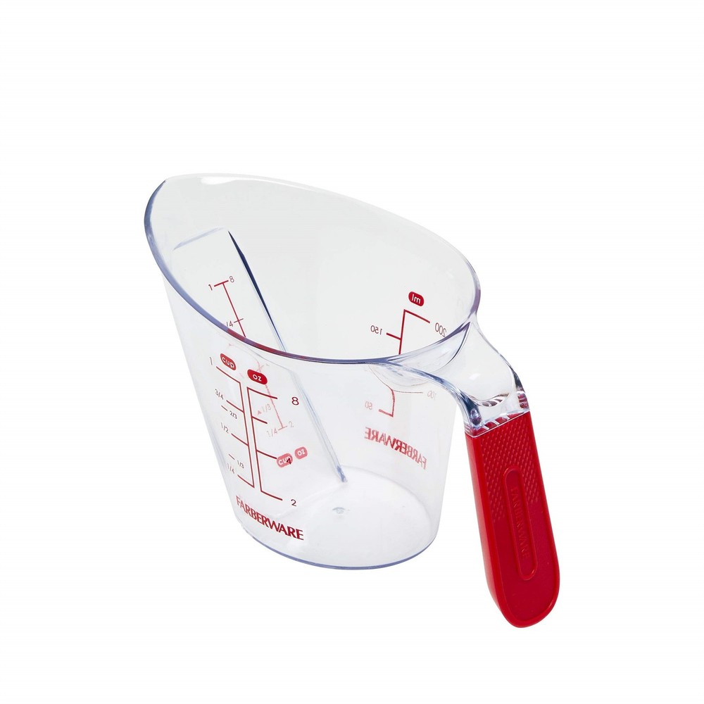 Farberware Pro Angled Measuring Cup, 1 Cup/8 fl. oz. - Red Markings & Handle